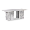 Clean Lines White Marble Dining Table